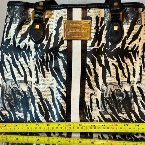 L.A.M.B. Monochrome Zebra Print Tote - Picture 2 of 9